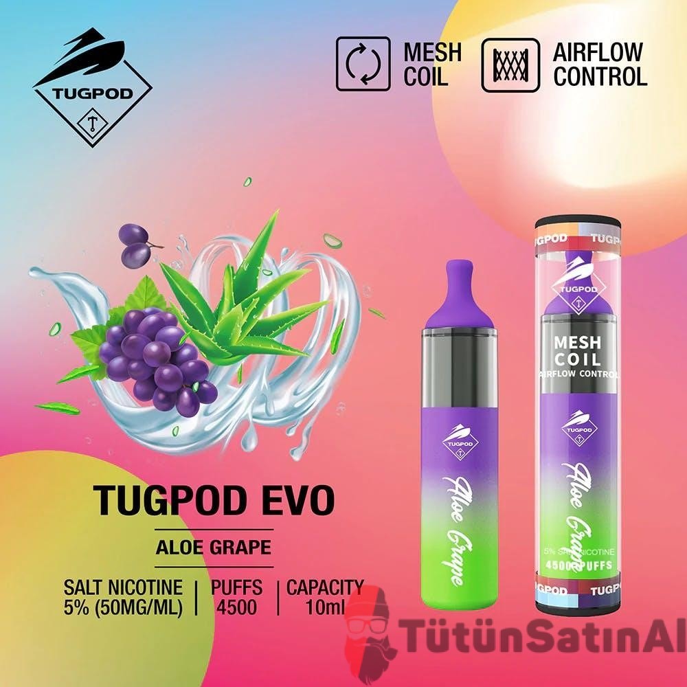Tugboat Evo 4500 PUFFS - Aloe Grape 1 Tugboat Evo 4500 PUFFS - Aloe Grape