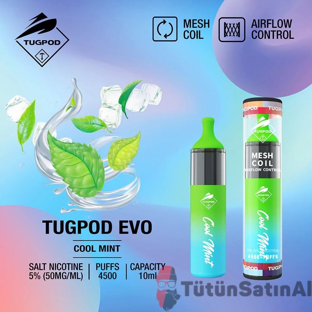 Tugboat Evo 4500 Puffs - Cool Mint 1 Tugboat Evo 4500 Puffs - Cool Mint