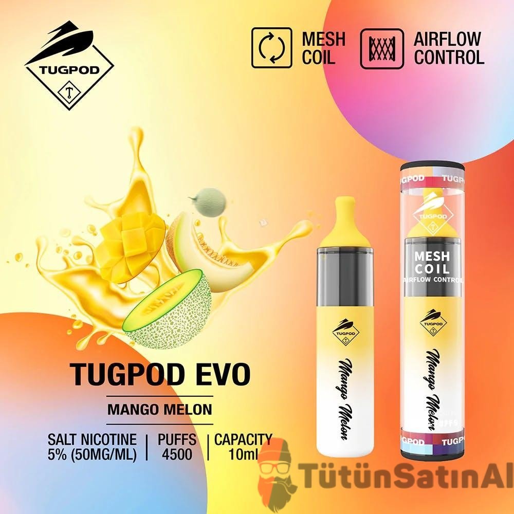 Tugboat Evo 4500 Puffs Mango - KAVUN 1 Tugboat Evo 4500 Puffs Mango - KAVUN