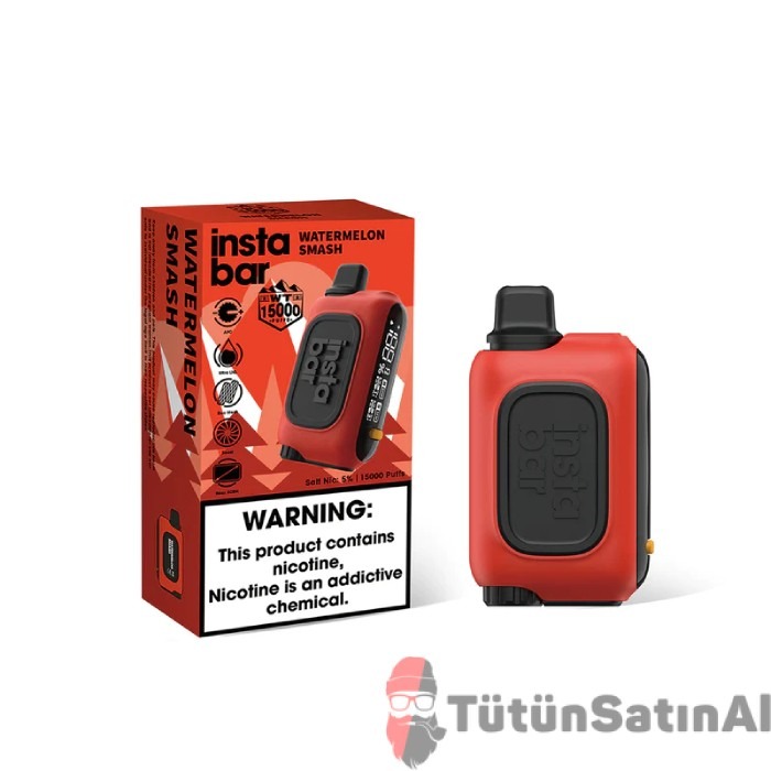 InstaBar WT15000 Watermelon Smash Rechargeable Disposable Device 1 InstaBar WT15000 Watermelon Smash Rechargeable Disposable Device